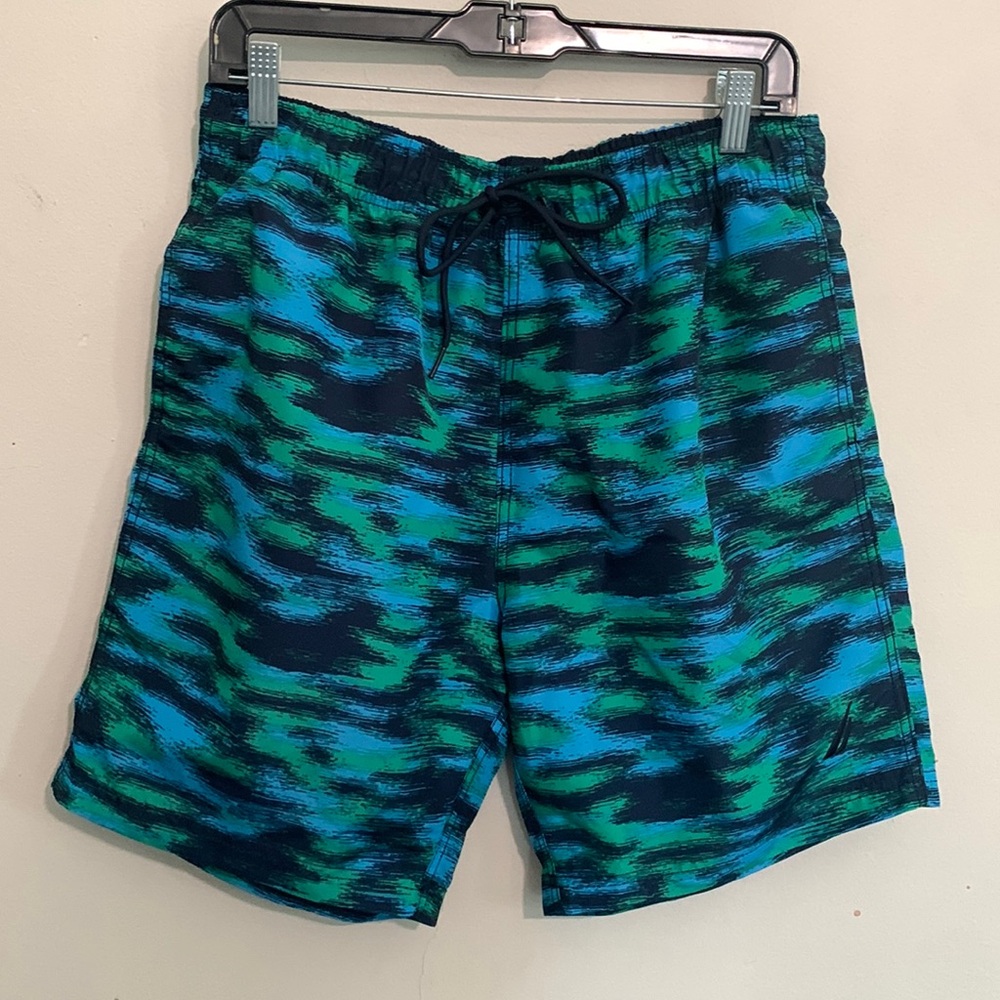 Men’s Nautical Blue/Green swim suit in size Medium